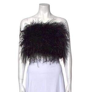 Lamarque Zaina Feather Crop Top